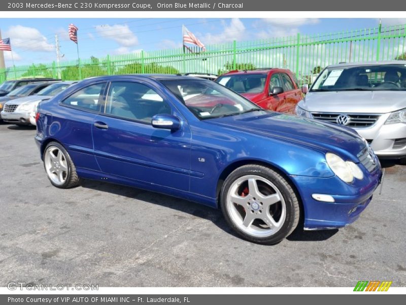 Orion Blue Metallic / Charcoal 2003 Mercedes-Benz C 230 Kompressor Coupe