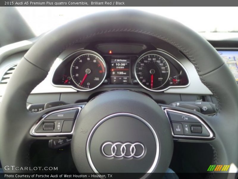 Brilliant Red / Black 2015 Audi A5 Premium Plus quattro Convertible