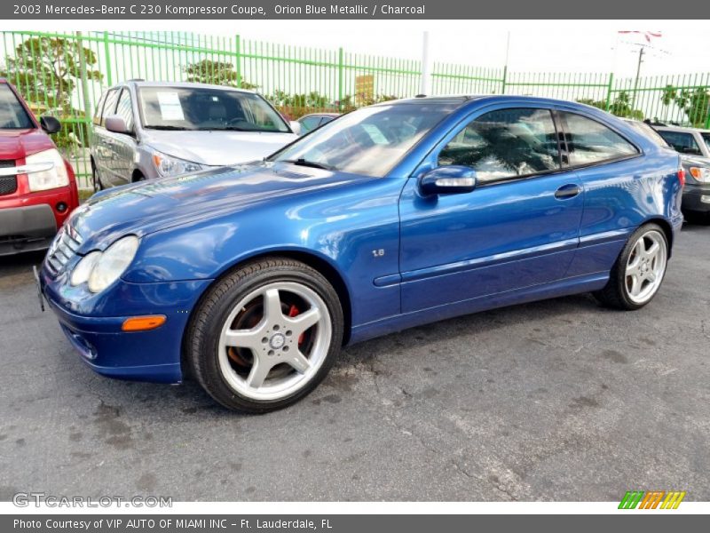 Orion Blue Metallic / Charcoal 2003 Mercedes-Benz C 230 Kompressor Coupe