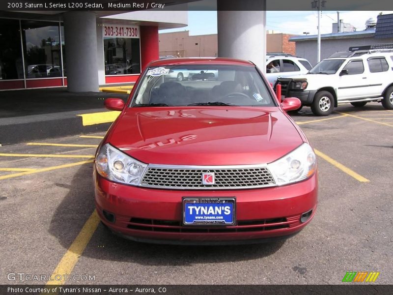 Medium Red / Gray 2003 Saturn L Series L200 Sedan