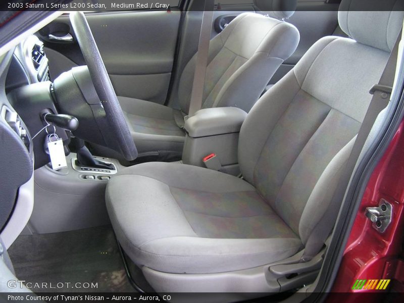 Medium Red / Gray 2003 Saturn L Series L200 Sedan