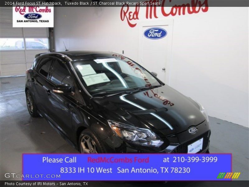 Tuxedo Black / ST Charcoal Black Recaro Sport Seats 2014 Ford Focus ST Hatchback