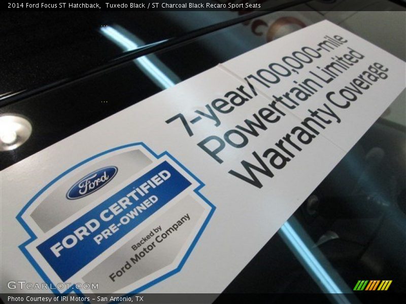 Tuxedo Black / ST Charcoal Black Recaro Sport Seats 2014 Ford Focus ST Hatchback