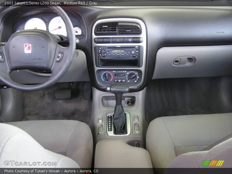 Medium Red / Gray 2003 Saturn L Series L200 Sedan