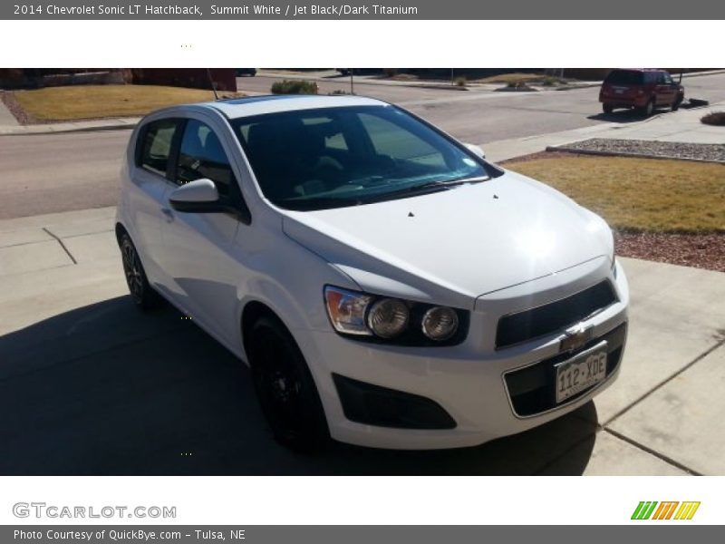 Summit White / Jet Black/Dark Titanium 2014 Chevrolet Sonic LT Hatchback