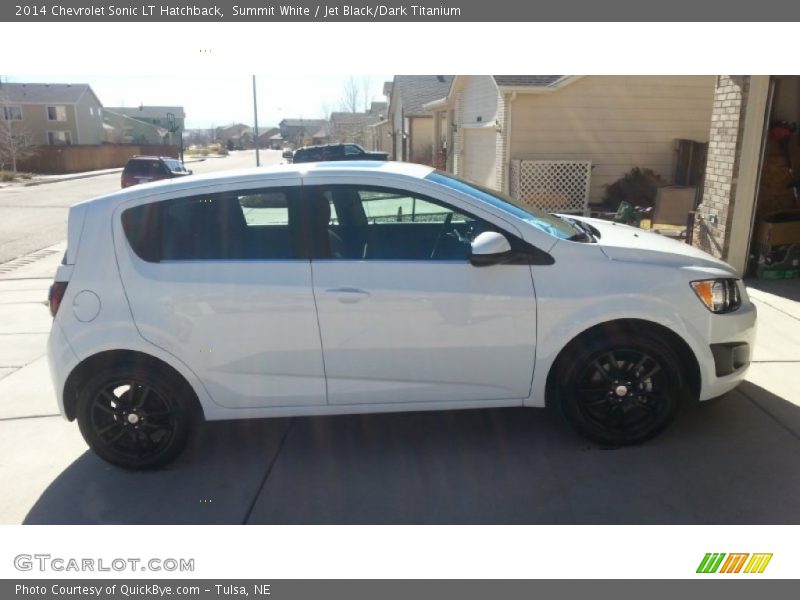Summit White / Jet Black/Dark Titanium 2014 Chevrolet Sonic LT Hatchback