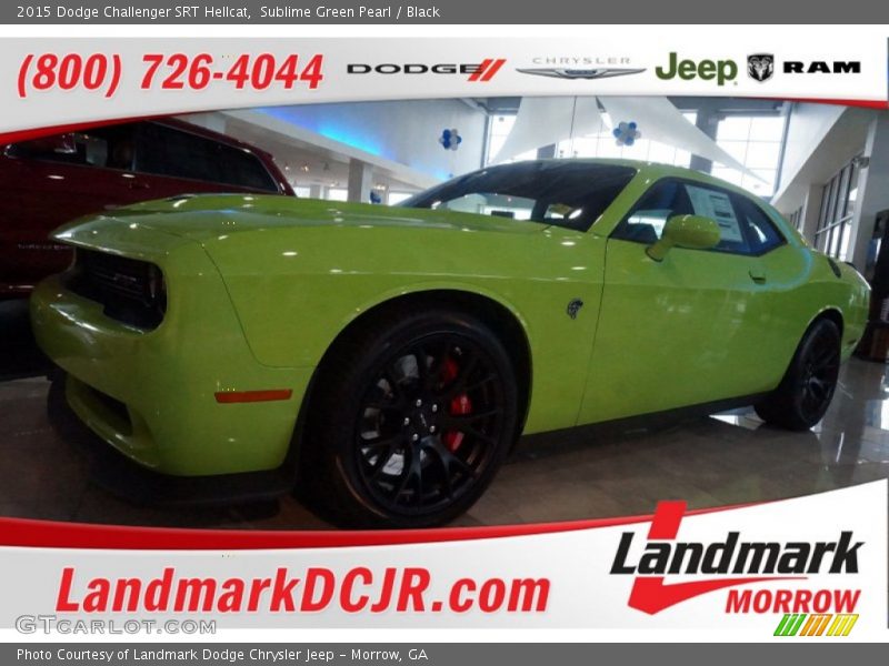Sublime Green Pearl / Black 2015 Dodge Challenger SRT Hellcat