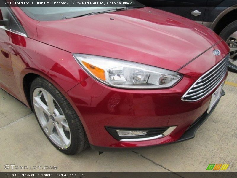 Ruby Red Metallic / Charcoal Black 2015 Ford Focus Titanium Hatchback