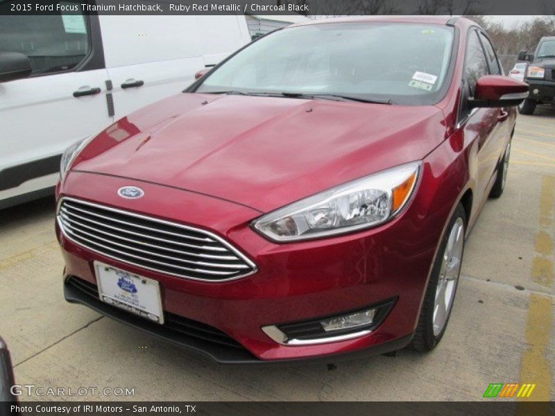 Ruby Red Metallic / Charcoal Black 2015 Ford Focus Titanium Hatchback