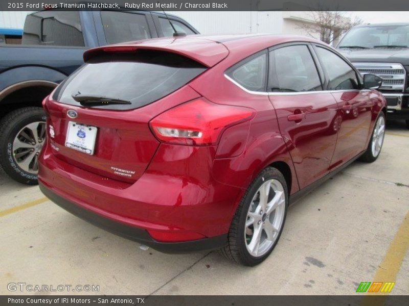 Ruby Red Metallic / Charcoal Black 2015 Ford Focus Titanium Hatchback