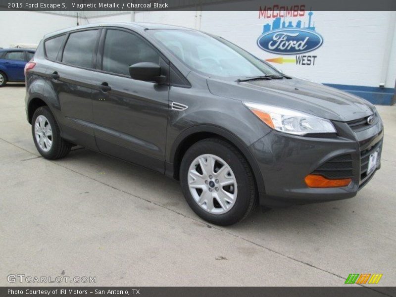 Magnetic Metallic / Charcoal Black 2015 Ford Escape S