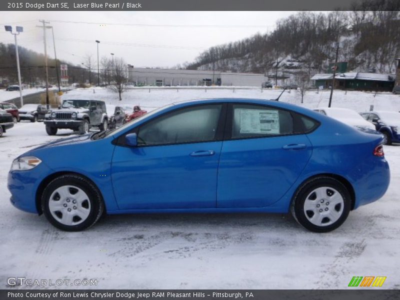 Laser Blue Pearl / Black 2015 Dodge Dart SE