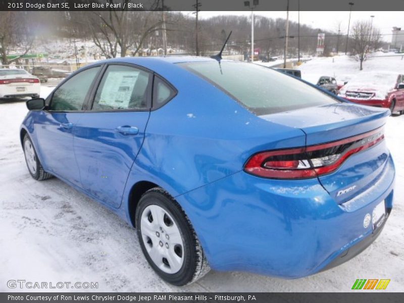 Laser Blue Pearl / Black 2015 Dodge Dart SE
