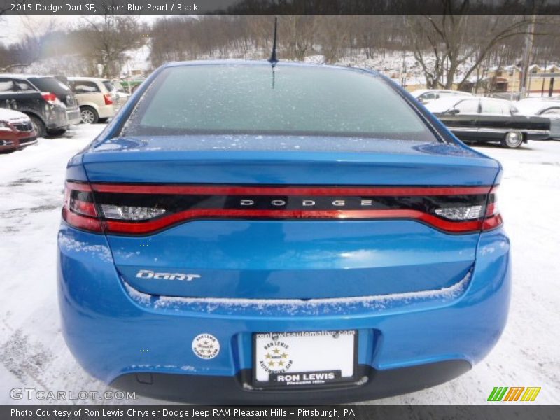 Laser Blue Pearl / Black 2015 Dodge Dart SE