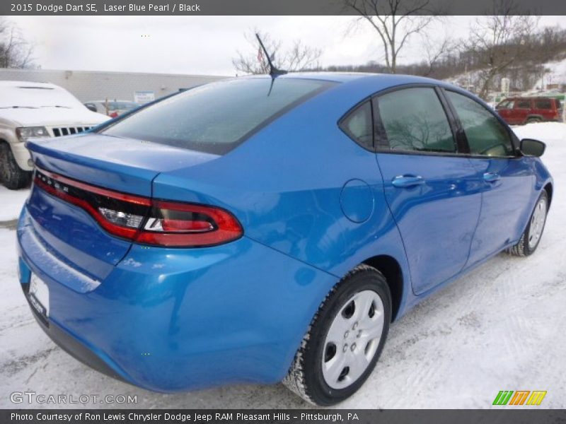 Laser Blue Pearl / Black 2015 Dodge Dart SE