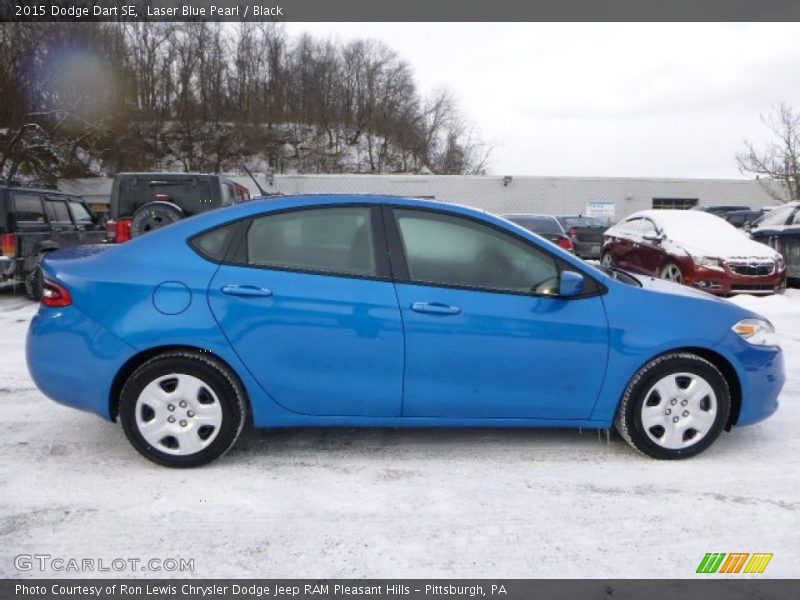 Laser Blue Pearl / Black 2015 Dodge Dart SE