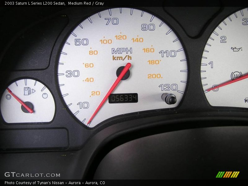 Medium Red / Gray 2003 Saturn L Series L200 Sedan