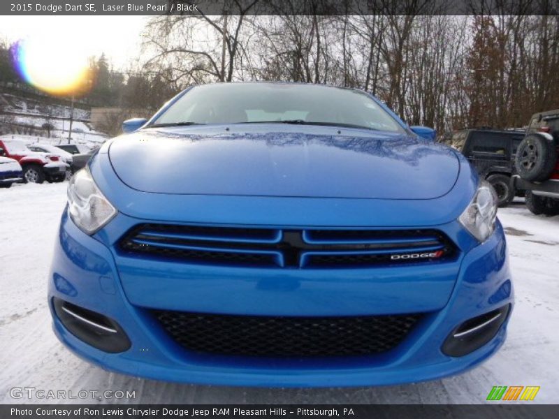 Laser Blue Pearl / Black 2015 Dodge Dart SE
