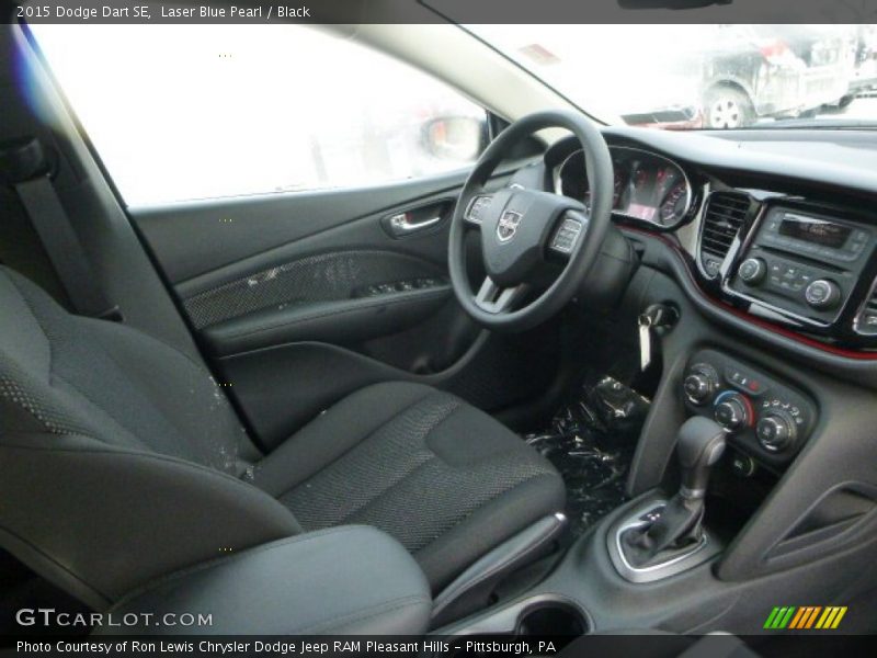 Laser Blue Pearl / Black 2015 Dodge Dart SE