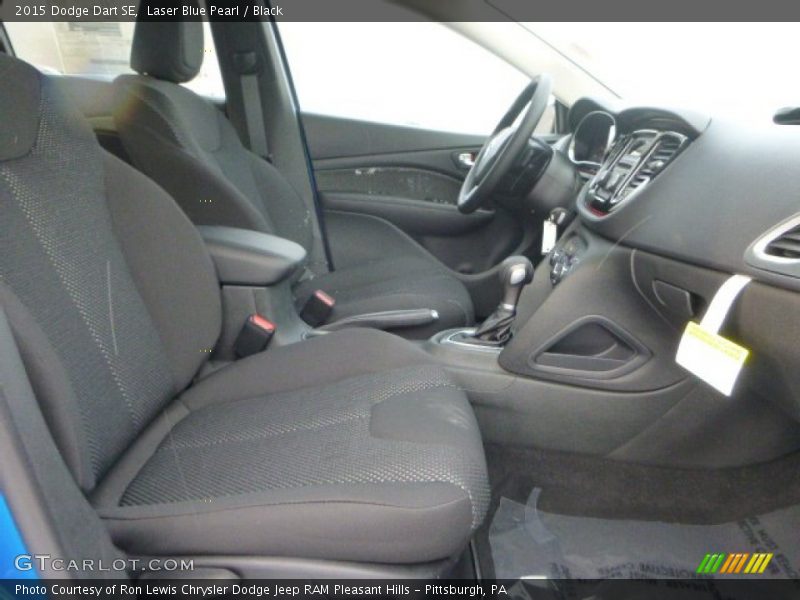 Laser Blue Pearl / Black 2015 Dodge Dart SE