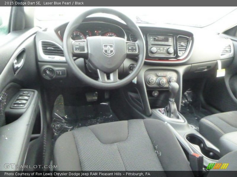 Laser Blue Pearl / Black 2015 Dodge Dart SE