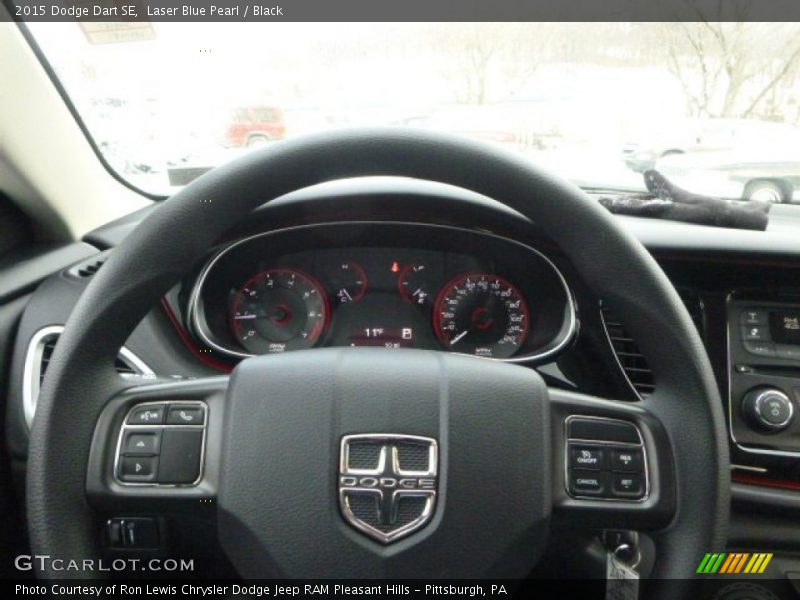 Laser Blue Pearl / Black 2015 Dodge Dart SE