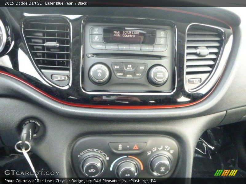 Laser Blue Pearl / Black 2015 Dodge Dart SE