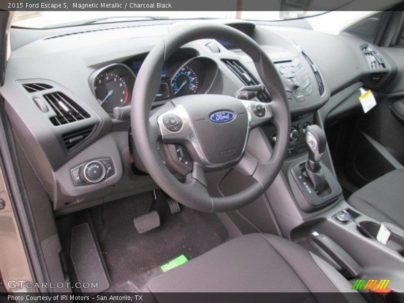 Magnetic Metallic / Charcoal Black 2015 Ford Escape S