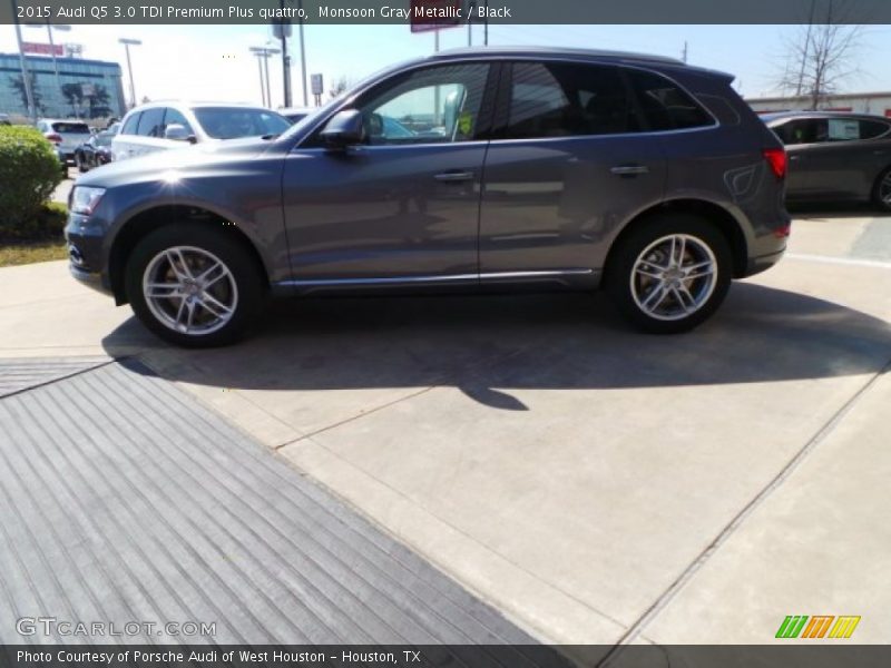 Monsoon Gray Metallic / Black 2015 Audi Q5 3.0 TDI Premium Plus quattro