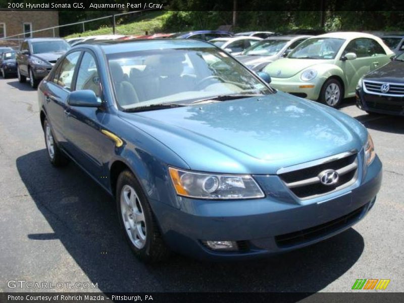Aquamarine Pearl / Gray 2006 Hyundai Sonata GLS