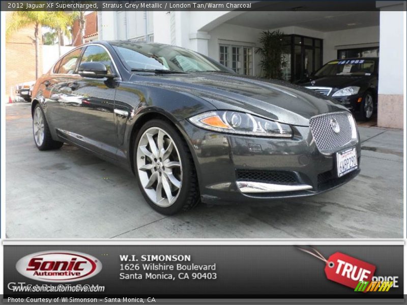 Stratus Grey Metallic / London Tan/Warm Charcoal 2012 Jaguar XF Supercharged