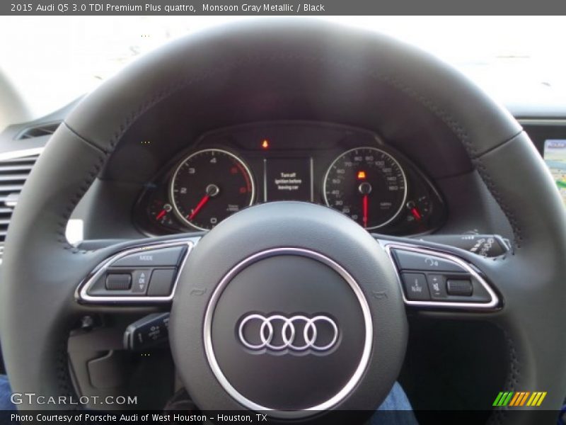 Monsoon Gray Metallic / Black 2015 Audi Q5 3.0 TDI Premium Plus quattro