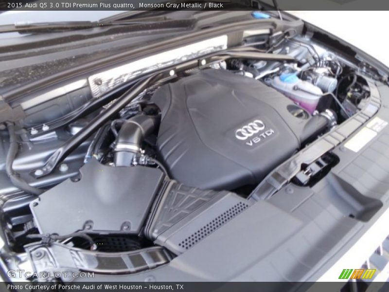 Monsoon Gray Metallic / Black 2015 Audi Q5 3.0 TDI Premium Plus quattro