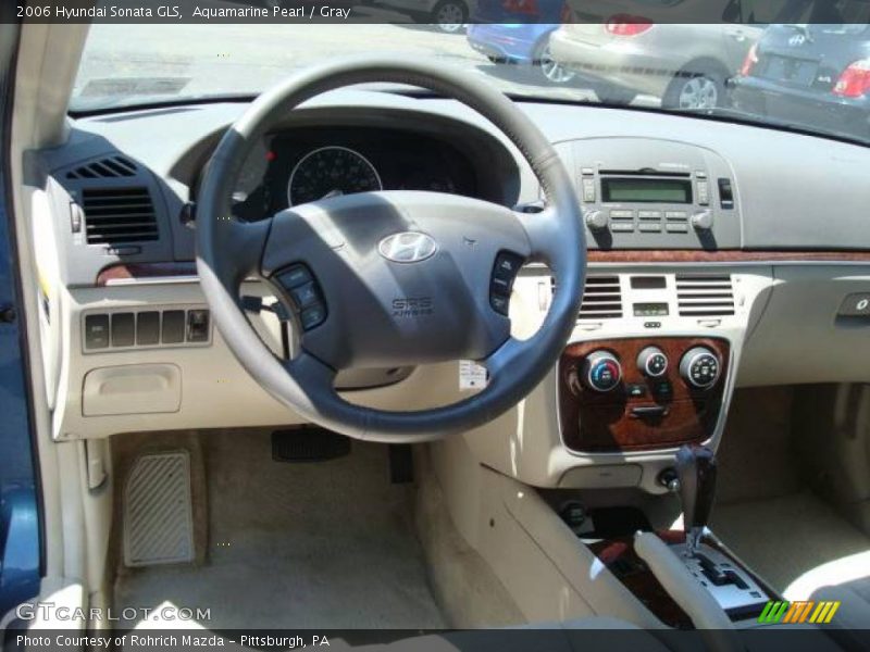 Aquamarine Pearl / Gray 2006 Hyundai Sonata GLS