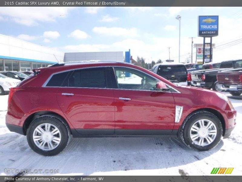 Crystal Red Tintcoat / Ebony/Ebony 2015 Cadillac SRX Luxury AWD