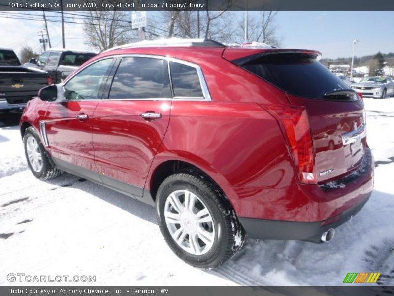 Crystal Red Tintcoat / Ebony/Ebony 2015 Cadillac SRX Luxury AWD