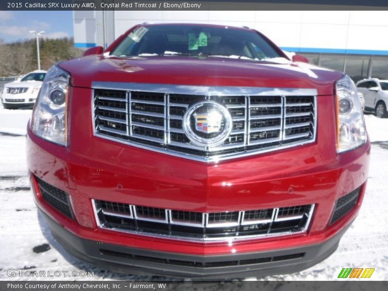 Crystal Red Tintcoat / Ebony/Ebony 2015 Cadillac SRX Luxury AWD