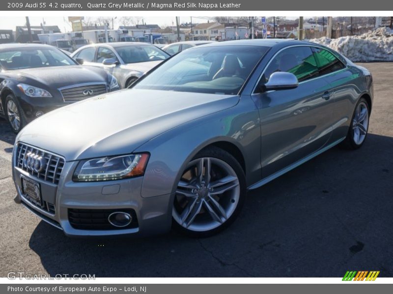 Quartz Grey Metallic / Magma Red Silk Nappa Leather 2009 Audi S5 4.2 quattro