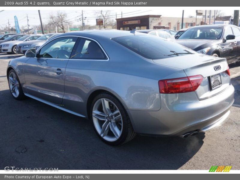 Quartz Grey Metallic / Magma Red Silk Nappa Leather 2009 Audi S5 4.2 quattro