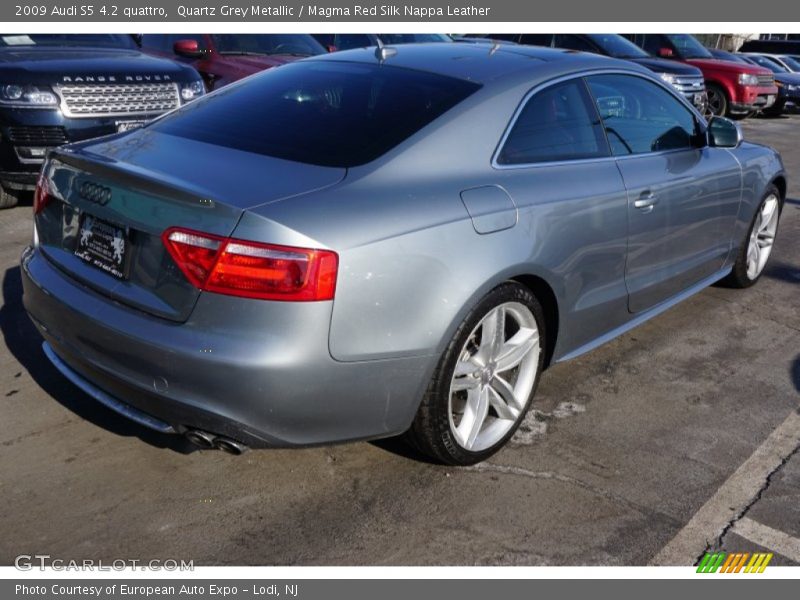Quartz Grey Metallic / Magma Red Silk Nappa Leather 2009 Audi S5 4.2 quattro