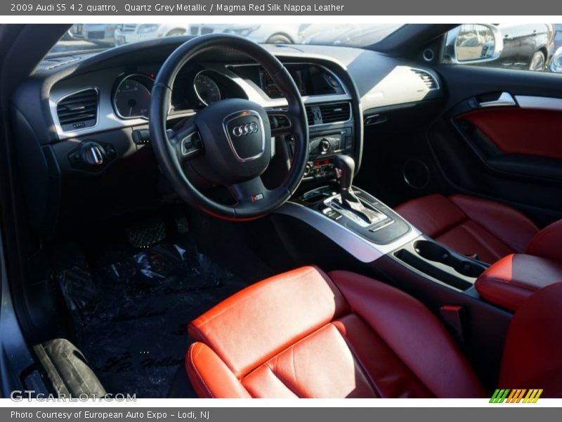 Quartz Grey Metallic / Magma Red Silk Nappa Leather 2009 Audi S5 4.2 quattro