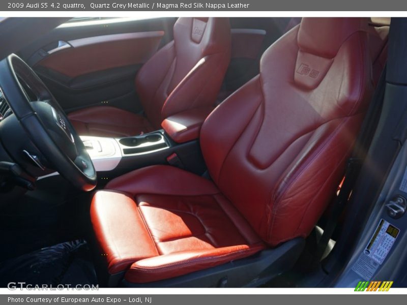 Quartz Grey Metallic / Magma Red Silk Nappa Leather 2009 Audi S5 4.2 quattro