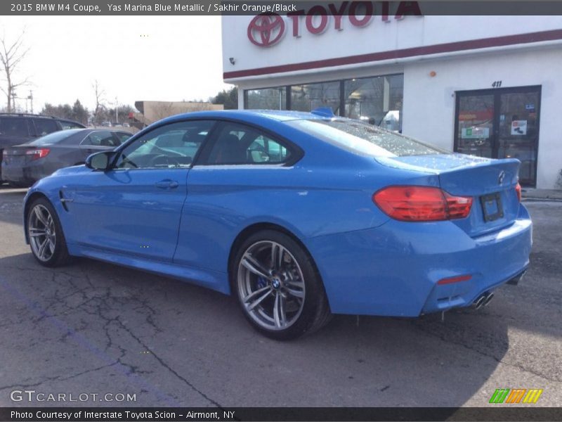 Yas Marina Blue Metallic / Sakhir Orange/Black 2015 BMW M4 Coupe