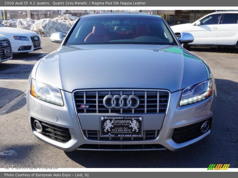 Quartz Grey Metallic / Magma Red Silk Nappa Leather 2009 Audi S5 4.2 quattro