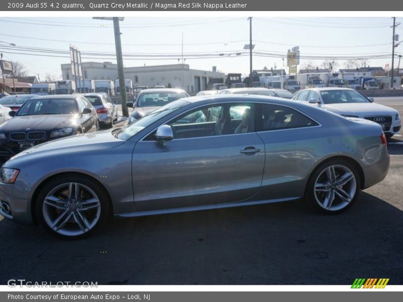 Quartz Grey Metallic / Magma Red Silk Nappa Leather 2009 Audi S5 4.2 quattro