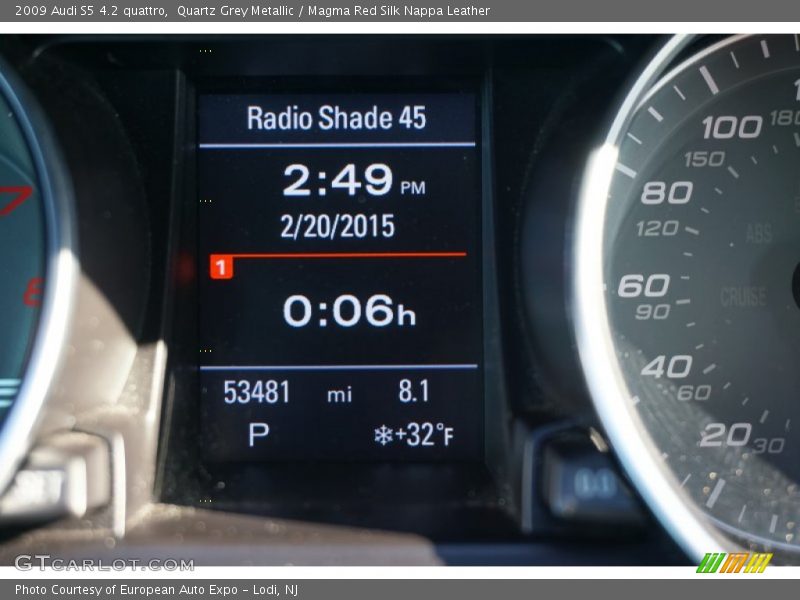 Quartz Grey Metallic / Magma Red Silk Nappa Leather 2009 Audi S5 4.2 quattro