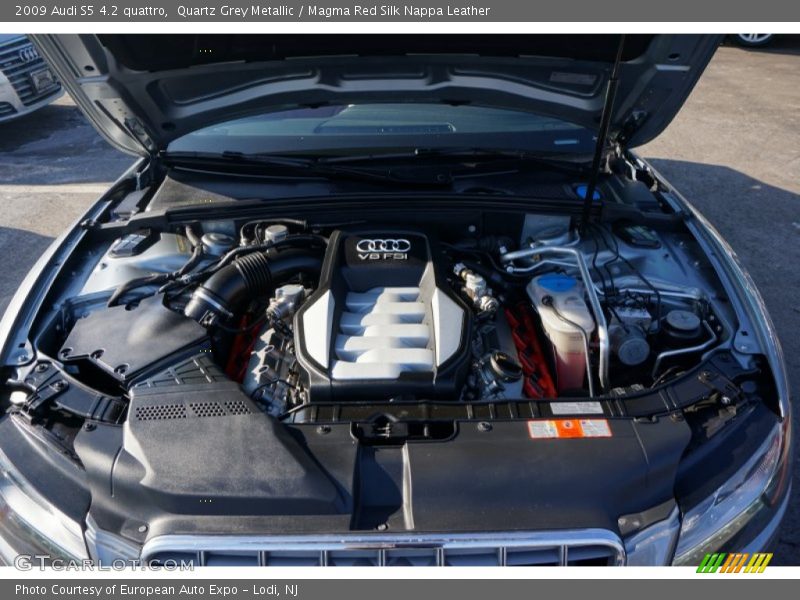 Quartz Grey Metallic / Magma Red Silk Nappa Leather 2009 Audi S5 4.2 quattro