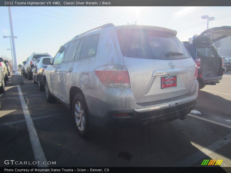 Classic Silver Metallic / Black 2012 Toyota Highlander V6 4WD