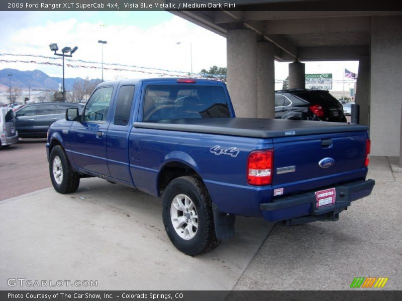 Vista Blue Metallic / Medium Dark Flint 2009 Ford Ranger XLT SuperCab 4x4