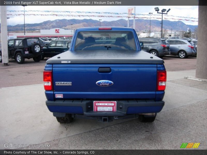 Vista Blue Metallic / Medium Dark Flint 2009 Ford Ranger XLT SuperCab 4x4